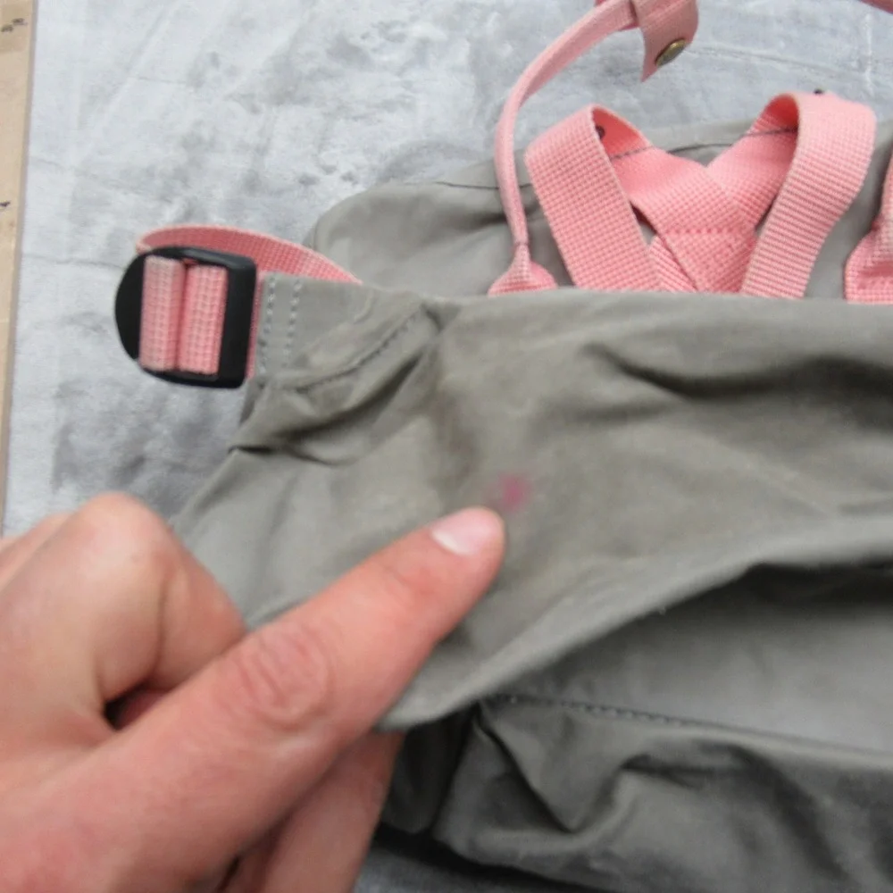Fjallraven Kanken Backpack Grey Pink Mini Small Travel School Bag Work Lunch - Picture 11 of 12